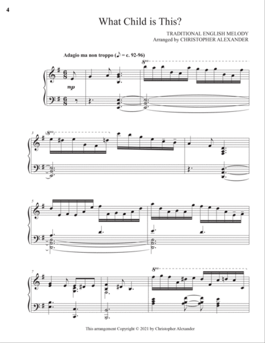 What Child is This? Piano Solo scores gallery preview page 4