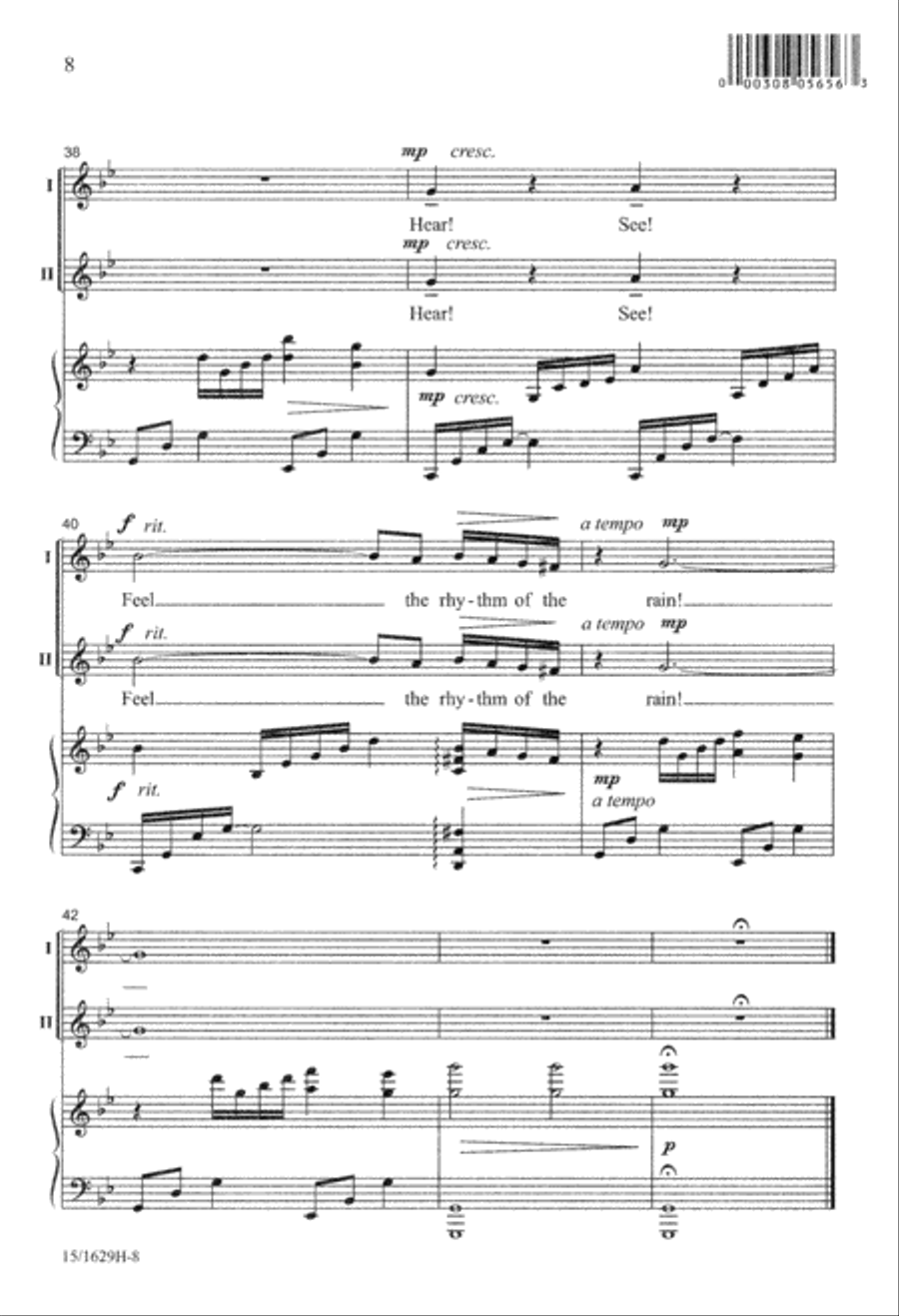 Rhythm of the Rain 3-Part scores gallery preview page 8