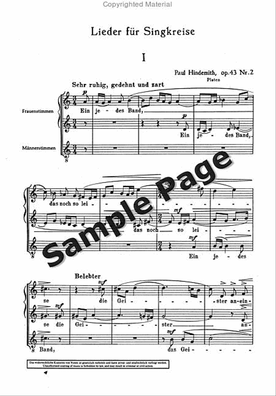 Lieder F Singkreise Op. 43/2 Mixed Choir scores gallery preview page 3