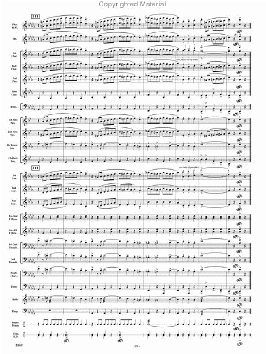 Rolling Thunder Concert Band scores gallery preview page 18