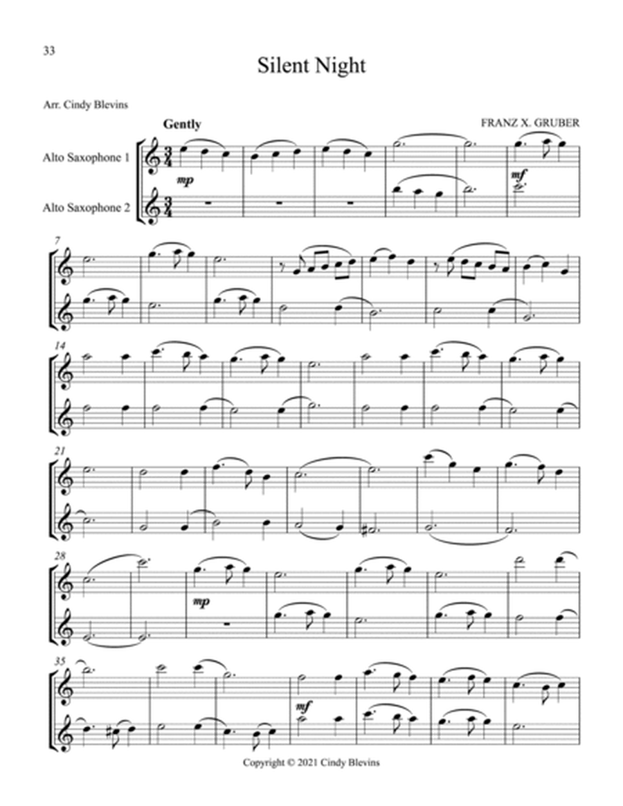 Alto Sax Duets for Christmas, Vol. II (12 arrangements) image number null