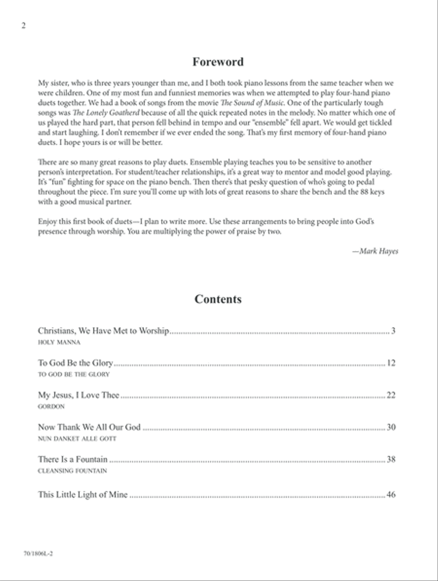 Great Things He Has Done! Piano Duet scores gallery preview page 2