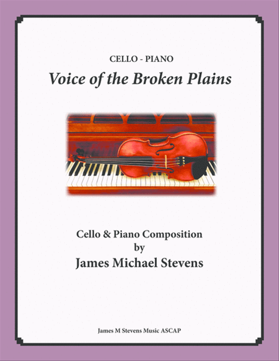 Voice of the Broken Plains - Cello & Piano Voice scores gallery preview page 1