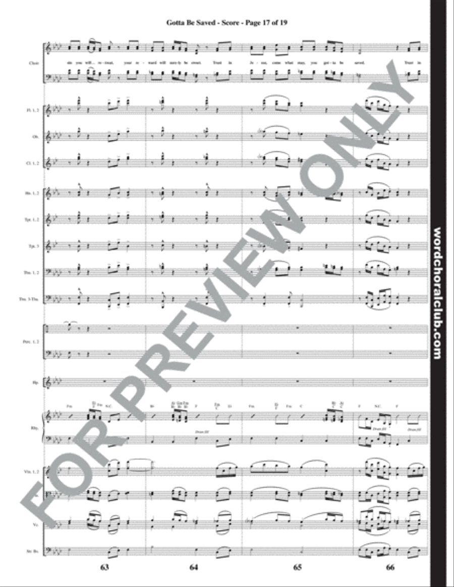 Southern Gospel Sounds - Orchestration Set of Parts scores gallery preview page 18