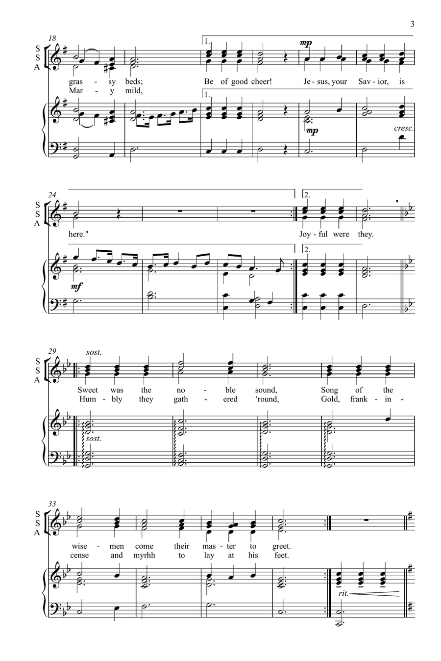 Sweet Is the Song SSA scores gallery preview page 3