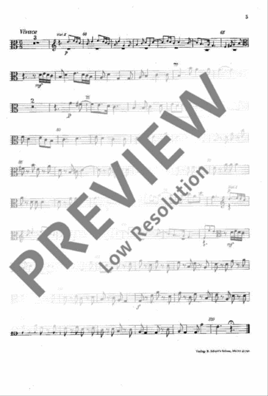 Sinfonia I und XI Viola scores gallery preview page 5