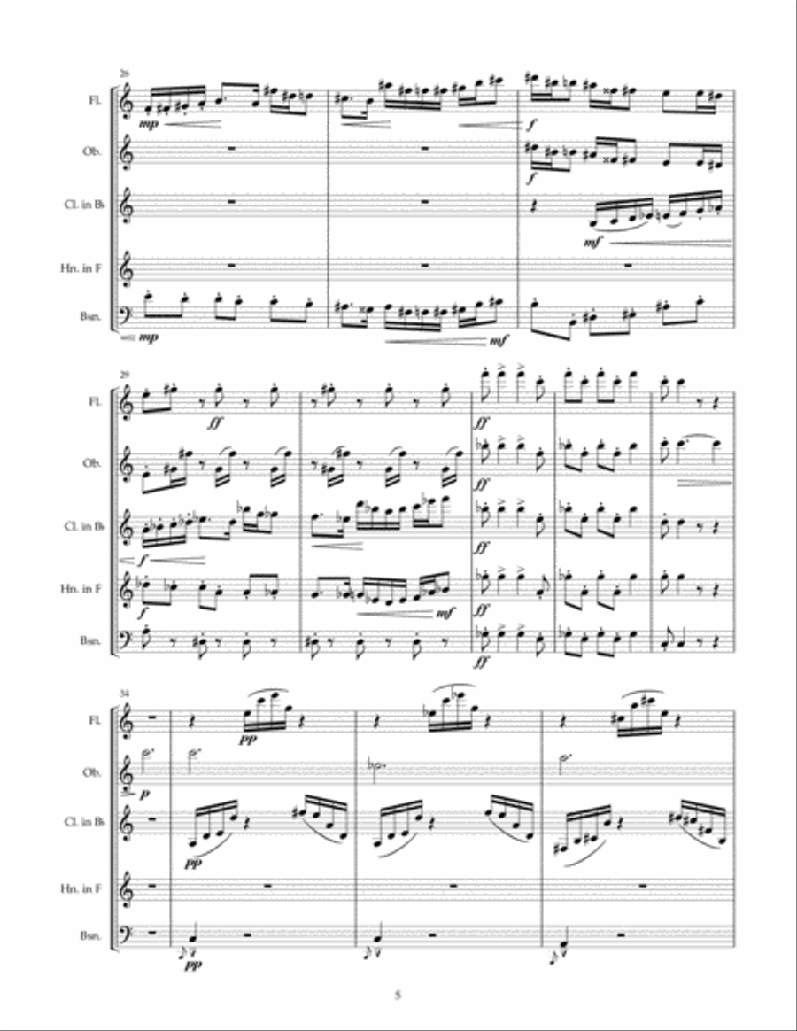 Introduction for Woodwind Quintet Woodwind Quintet scores gallery preview page 5