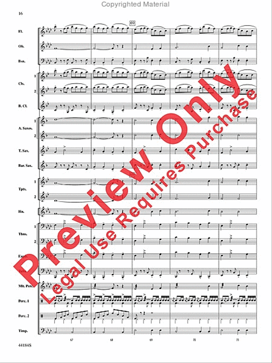 Hsien Concert Band scores gallery preview page 16