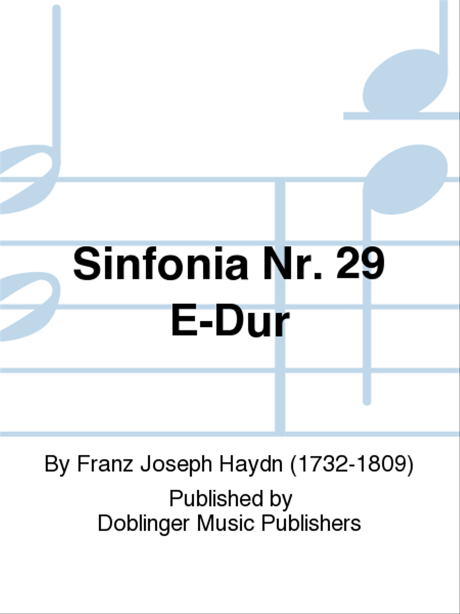 Sinfonia Nr. 29 E-Dur Sinfonia Nr. 29 E-Dur Orchestra scores gallery preview page 1