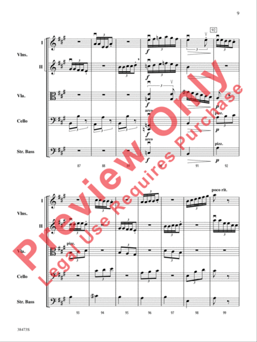 Lonestar Variations String Orchestra scores gallery preview page 10