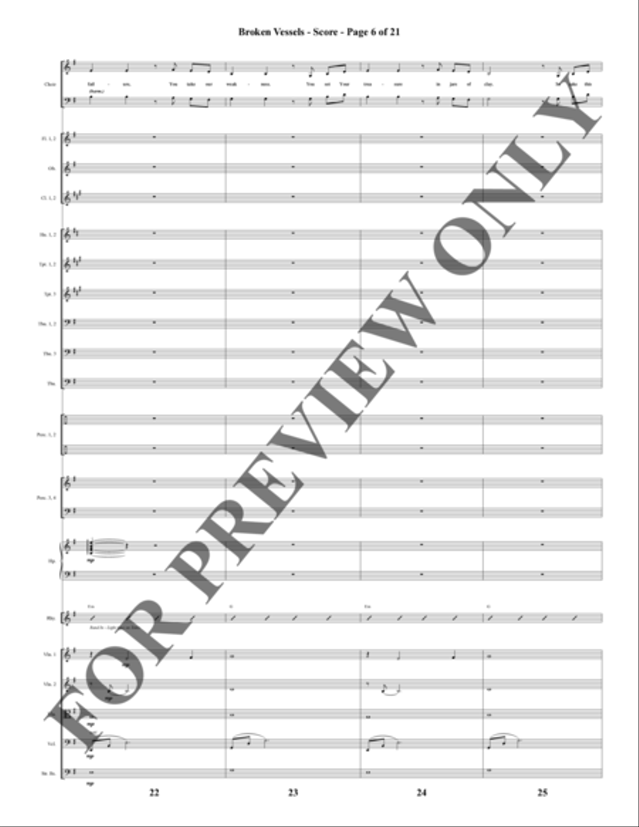 Broken Vessels (Amazing Grace) - Orchestration Choir scores gallery preview page 7