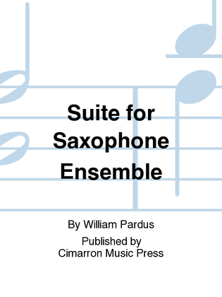 Book cover for Suite for Saxophone Ensemble