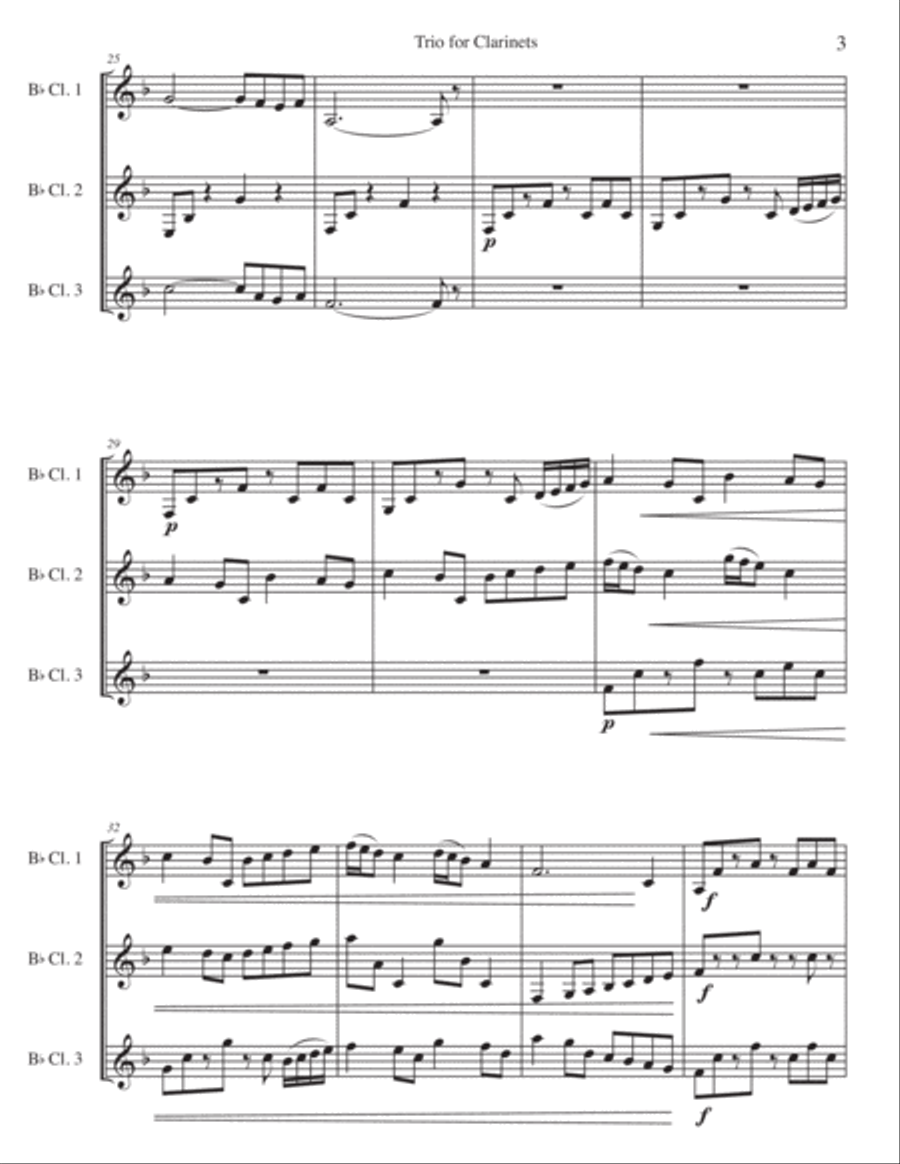 Trio fo the Sake of Art Woodwind Trio scores gallery preview page 3