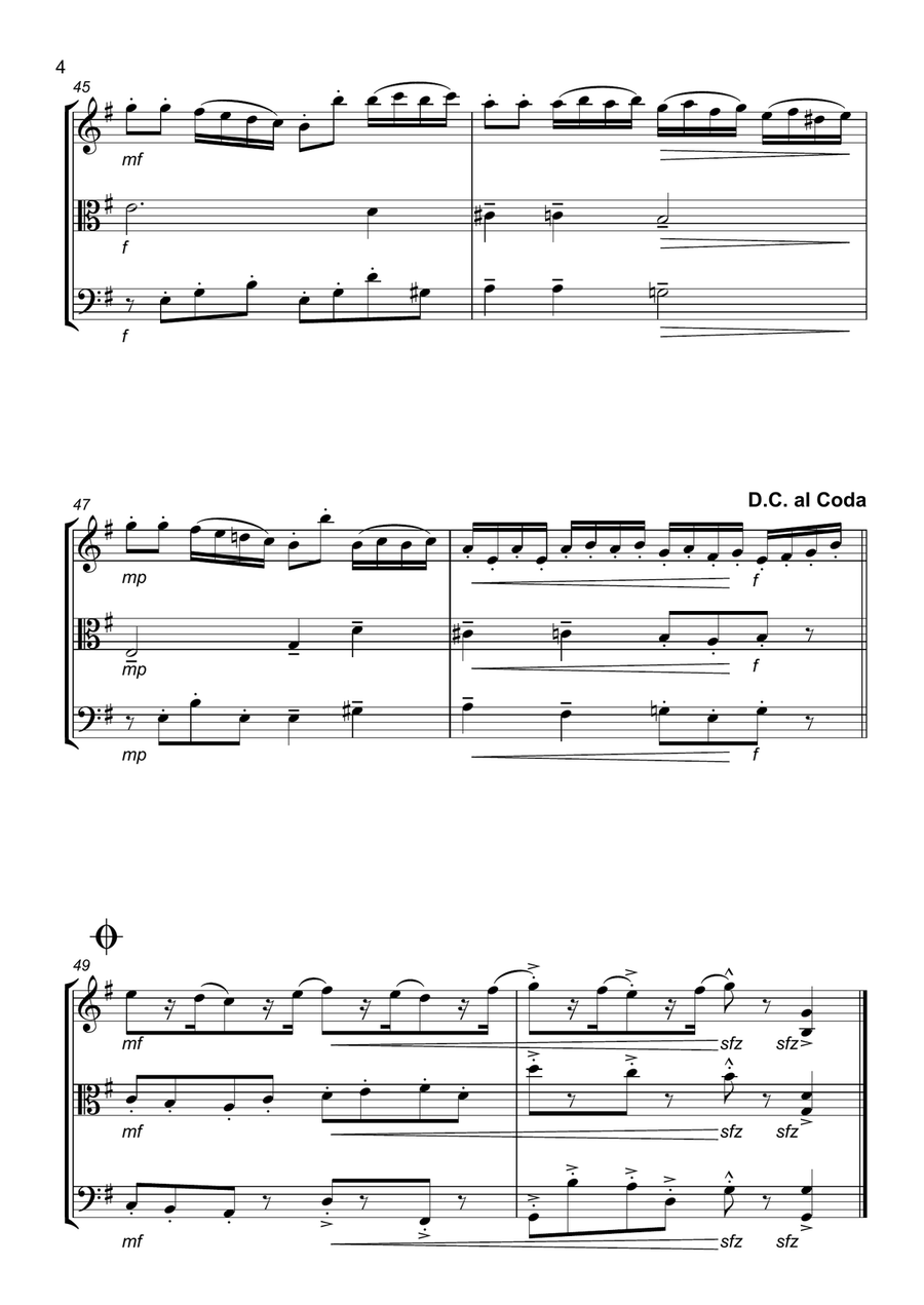 Nutcracker Suite - March: String Trio String Trio scores gallery preview page 4