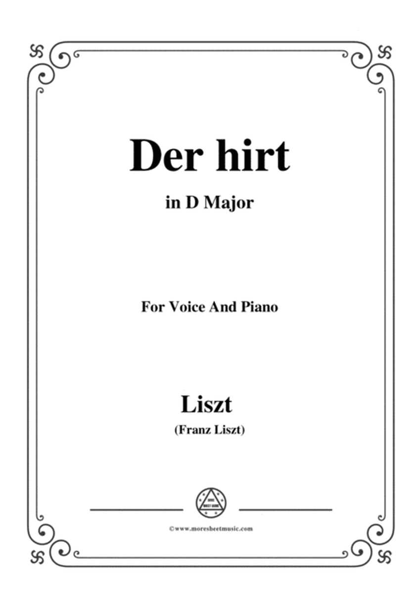 Liszt-Der hirt in D Major,for Voice and Piano image number null