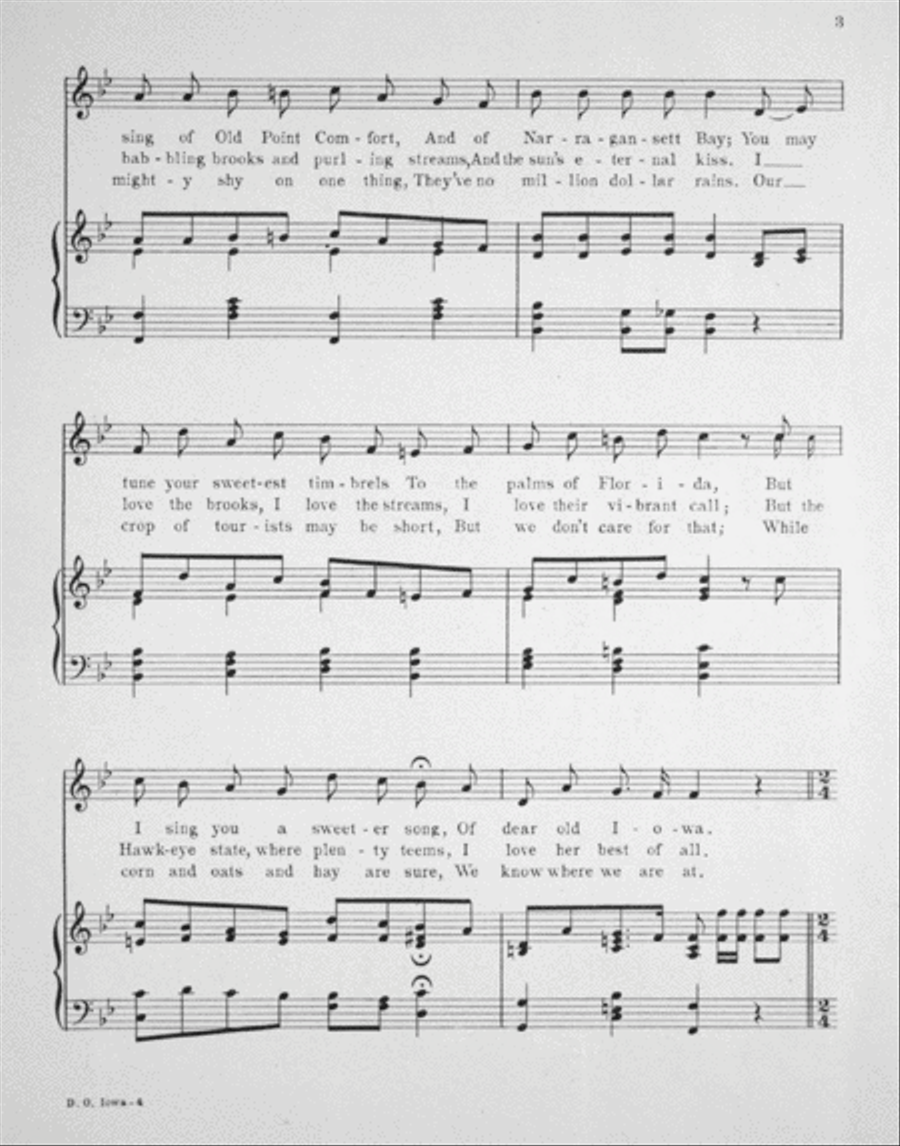 Dear Old Iowa Voice scores gallery preview page 3