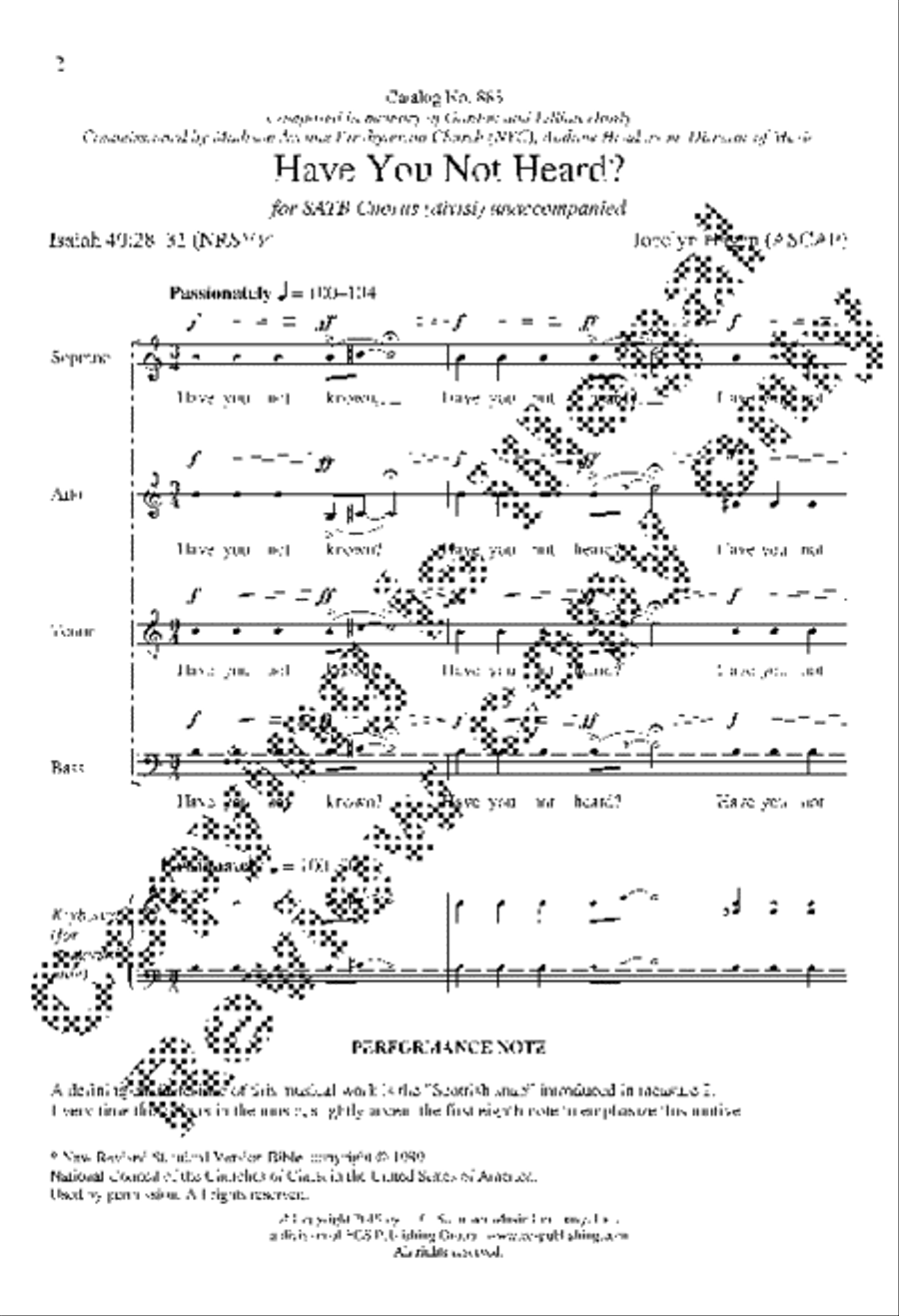 Have You Not Heard? Divisi scores gallery preview page 2