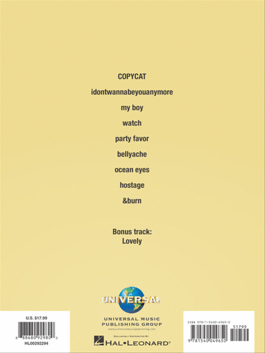 Billie Eilish – Don't Smile at Me Piano, Vocal, Guitar scores gallery preview page 7