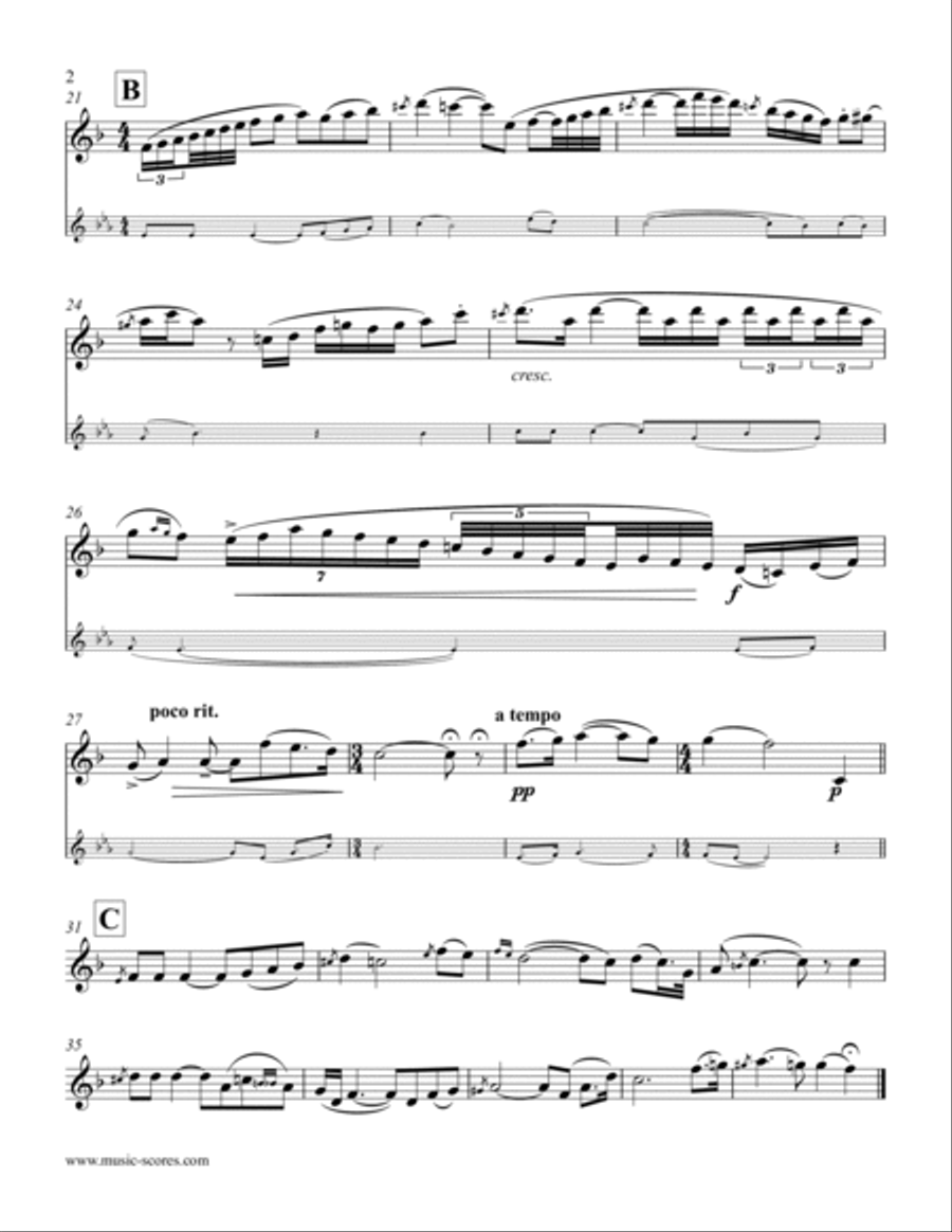 Shenandoah - Solo Tenor Sax Tenor Saxophone scores gallery preview page 2