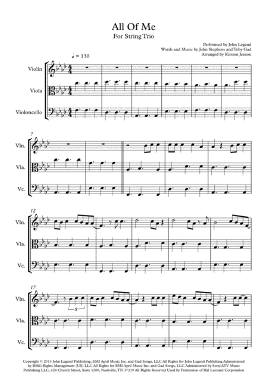 All Of Me String Trio scores gallery preview page 2
