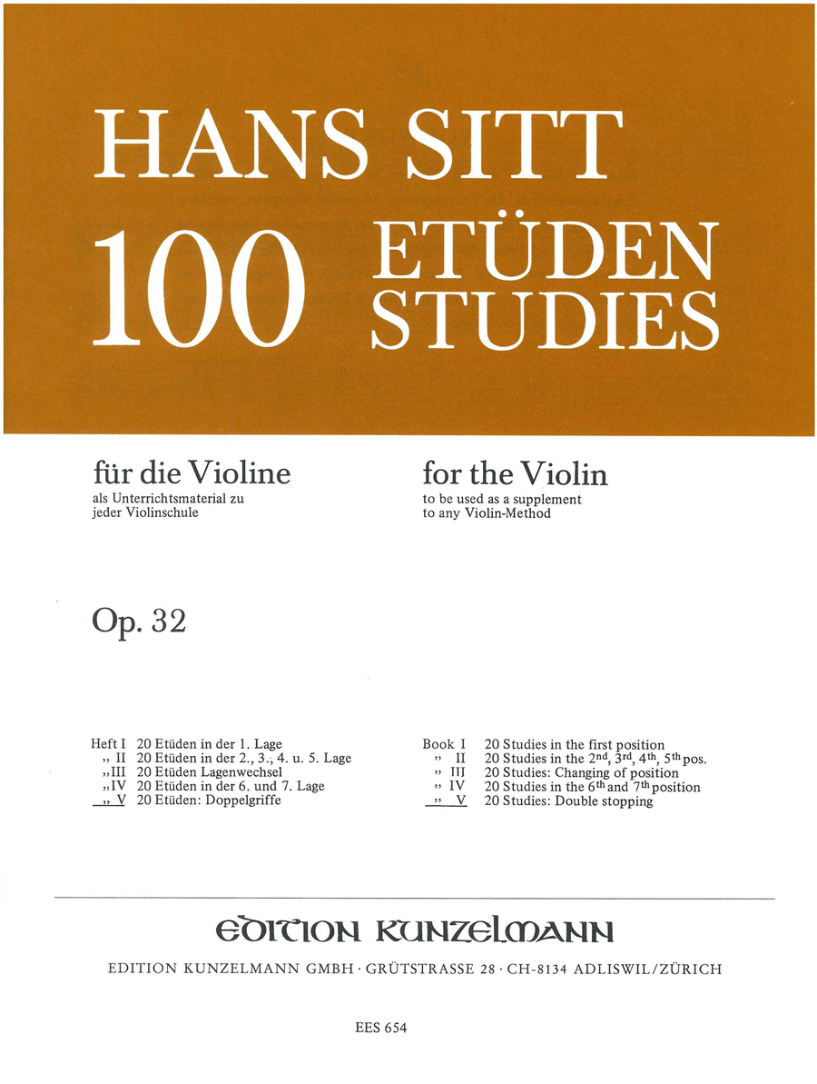 20 studies: Double stops Violin Solo scores gallery preview page 1