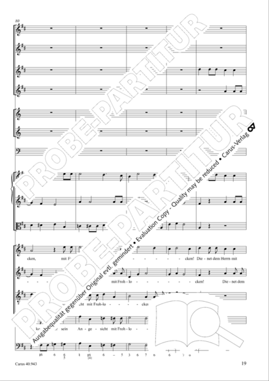 Shout to the Lord, all the earth (Jauchzet dem Herrn, alle Welt) 4-Part scores gallery preview page 26
