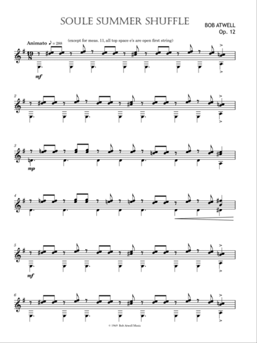 Soule Summer Shuffle Soule Summer Shuffle Classical Guitar scores gallery preview page 2