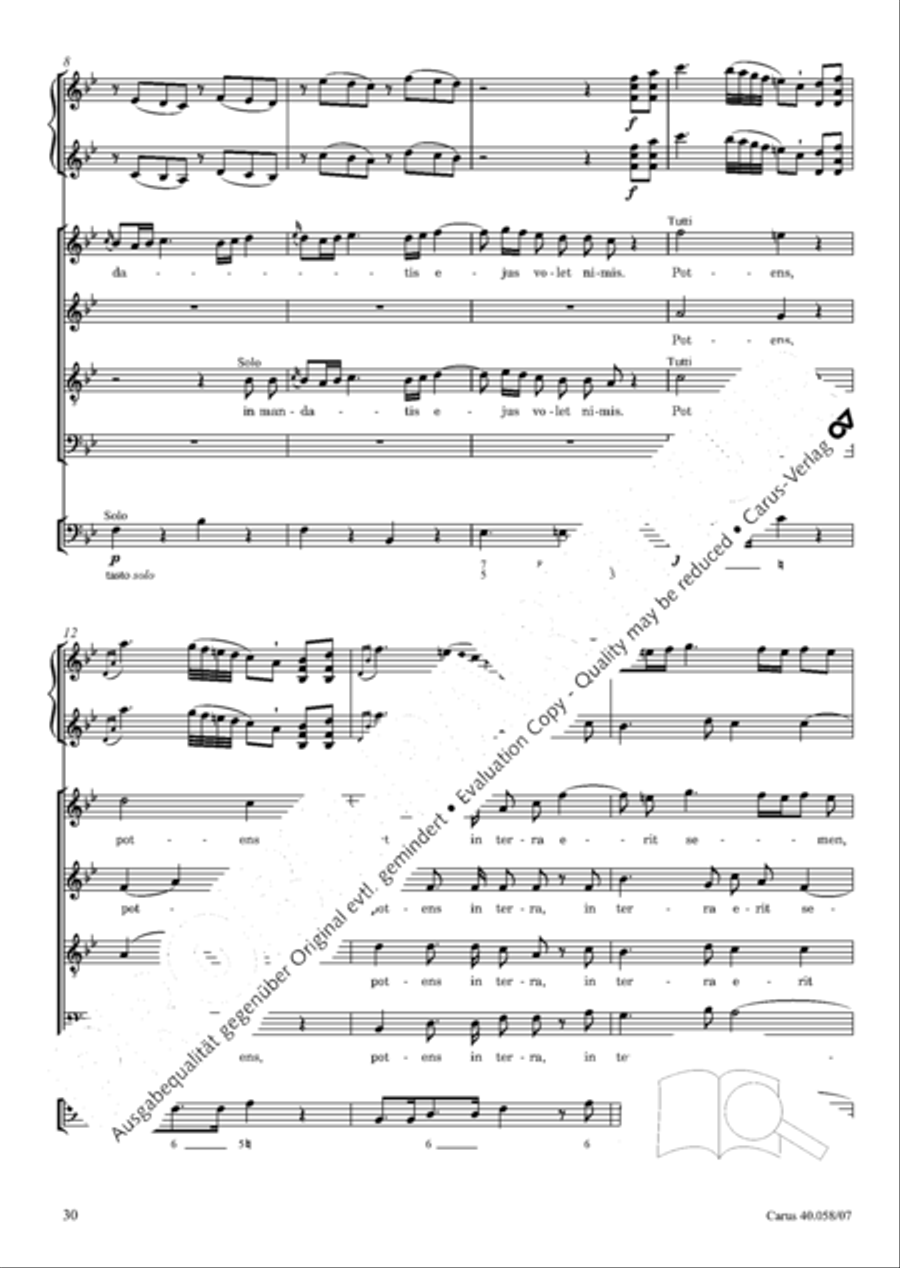 Vesperae solennes de Dominica 4-Part scores gallery preview page 35