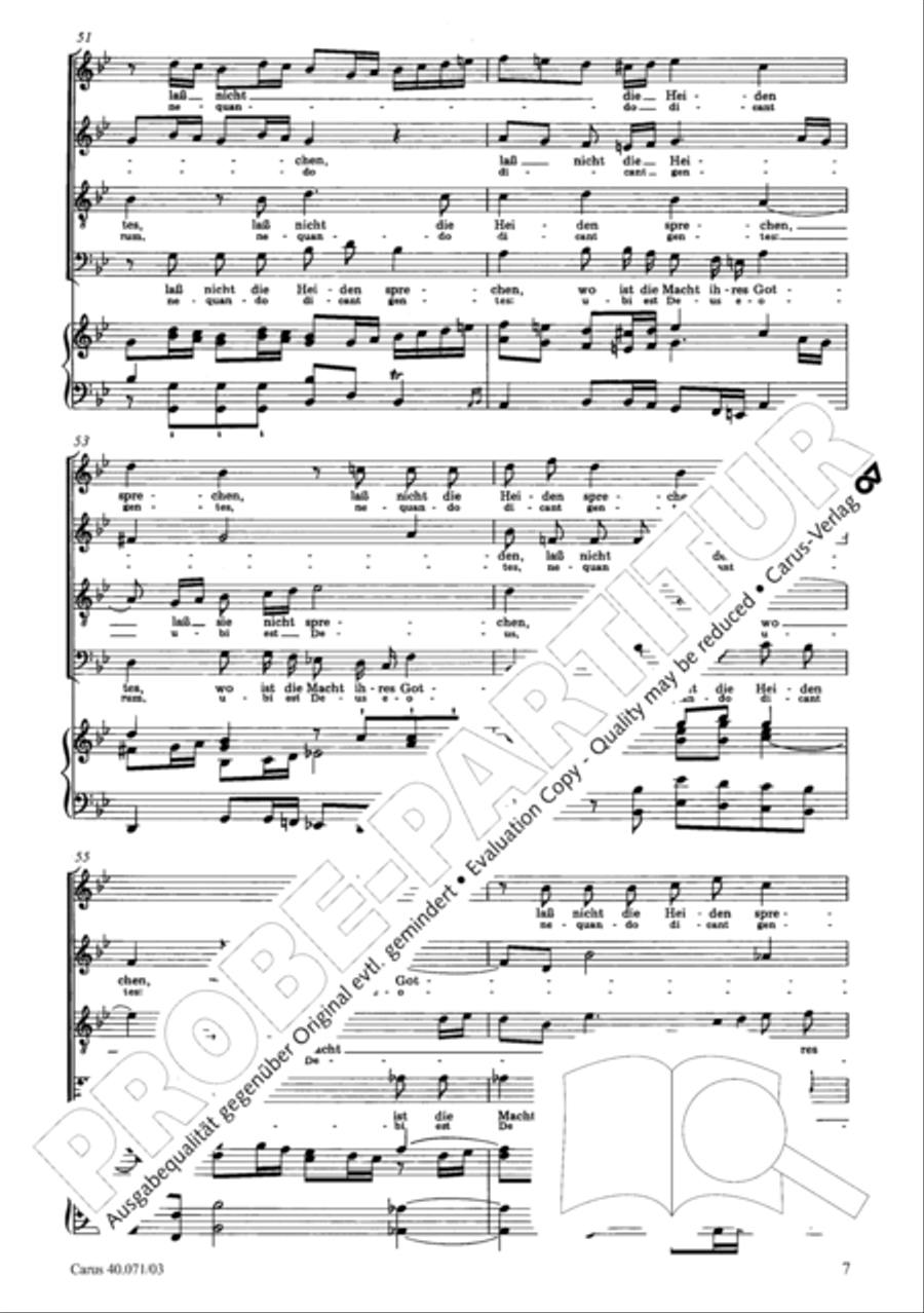 Psalm 115 (Der 115. Psalm) SSAATTBB scores gallery preview page 14