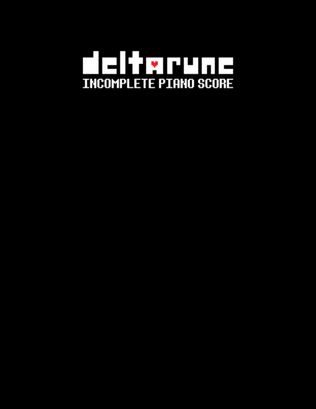 Book cover for DELTARUNE Chapter 1 Piano Score - Sheet Music from the game