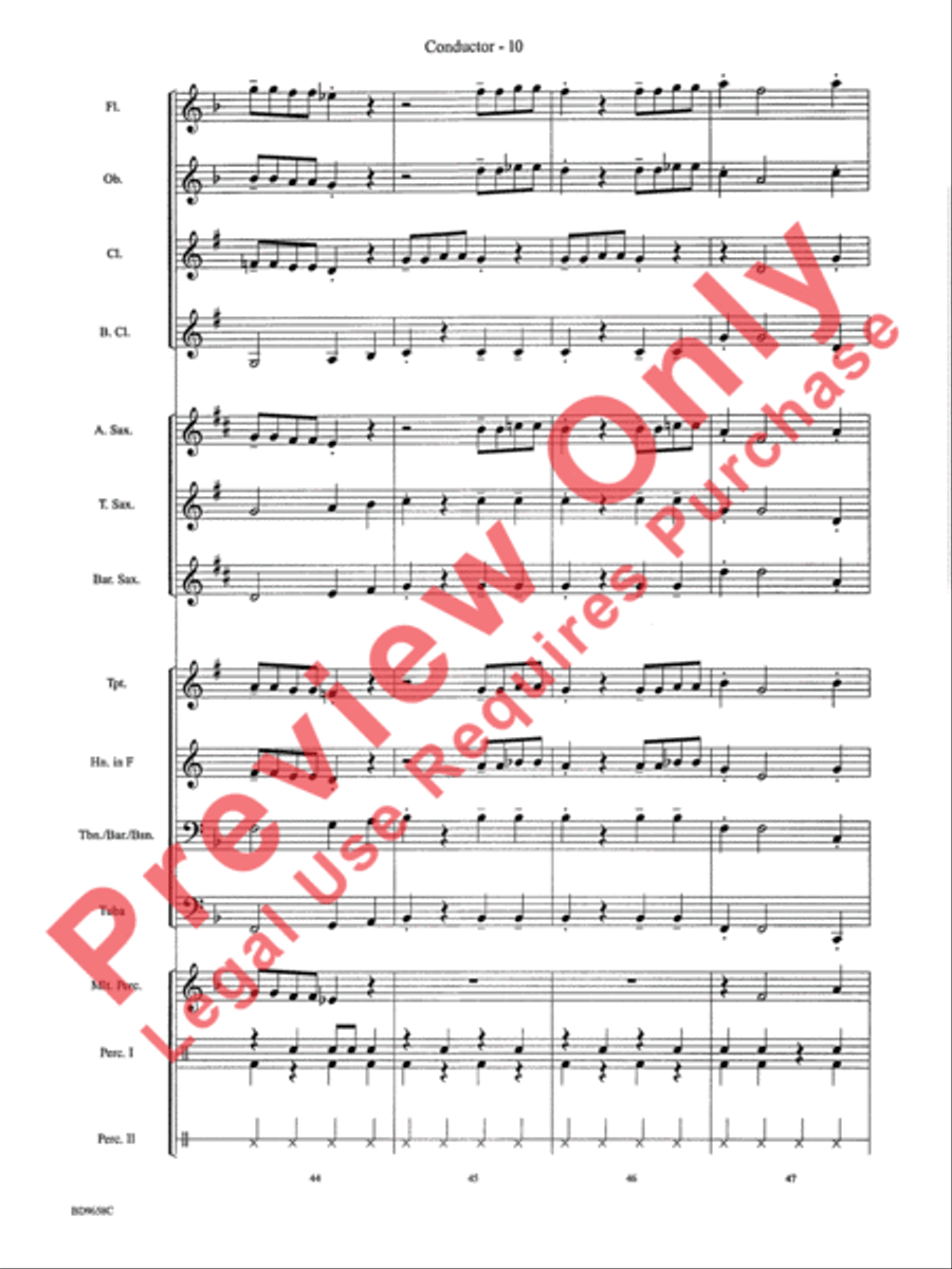 Clarinet Jive Concert Band scores gallery preview page 13