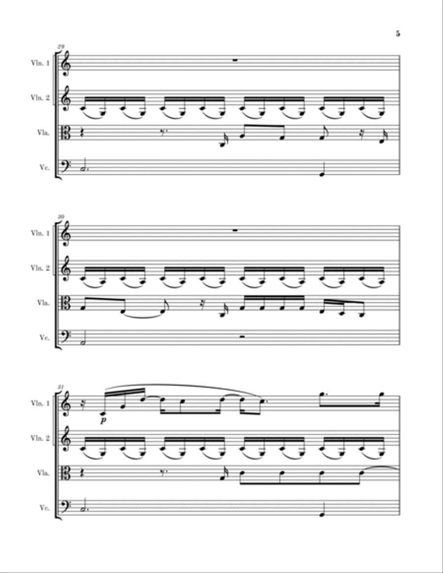 Lego House String Quartet scores gallery preview page 5
