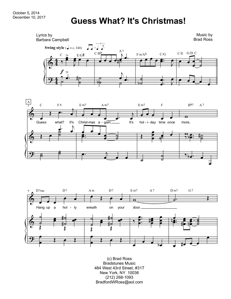 GUESS WHAT? IT'S CHRISTMAS! Voice scores gallery preview page 1