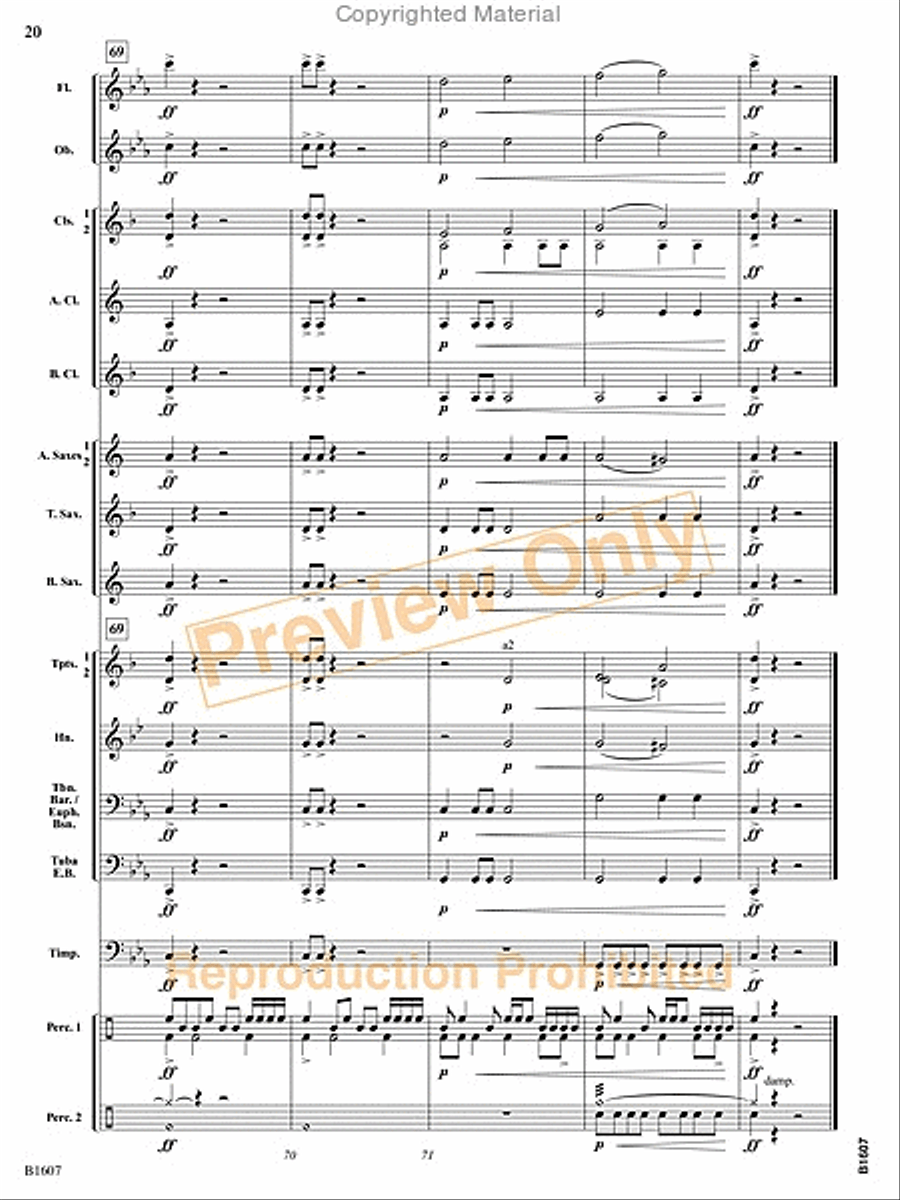 The Fires of Bandai Concert Band scores gallery preview page 41