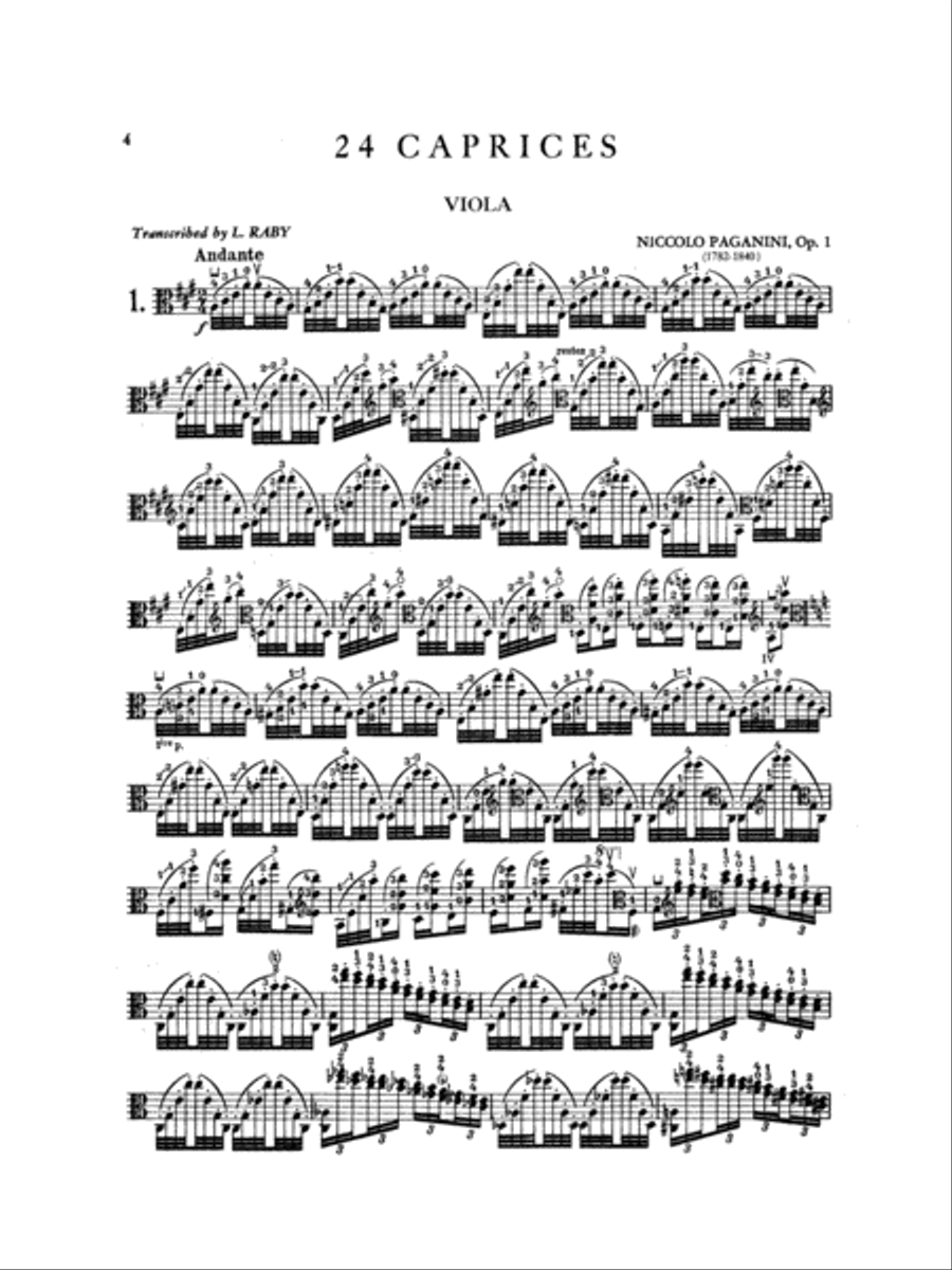 Twenty-four Caprices, Op. 1 Viola Solo scores gallery preview page 5