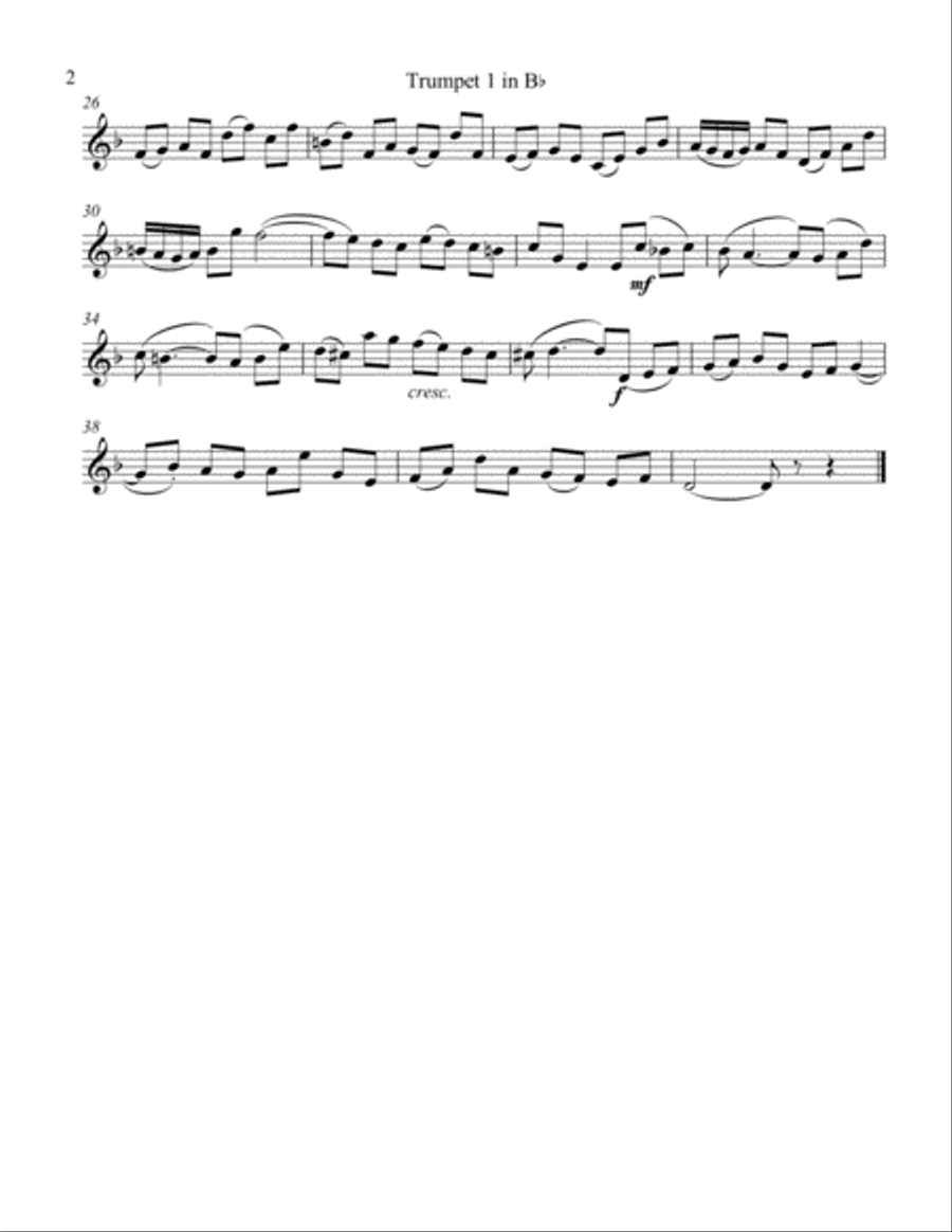 Bouree II Trumpet Duet scores gallery preview page 4