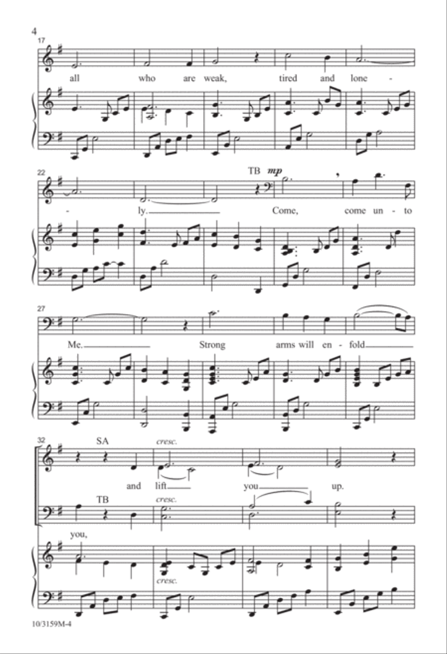 Come, Come Unto Me Come, Come Unto Me 4-Part scores gallery preview page 4