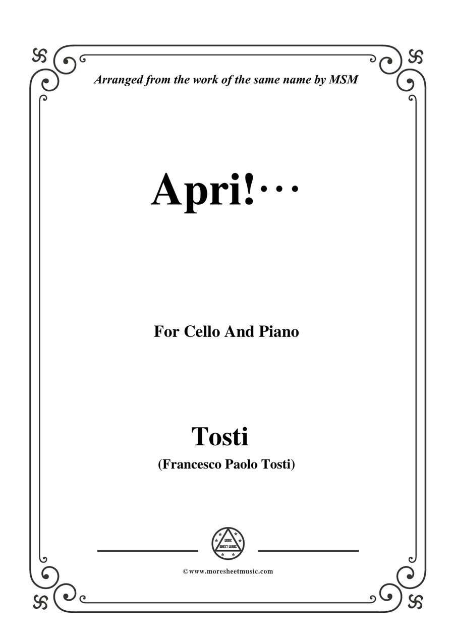 Tosti-Apri!, for Cello and Piano