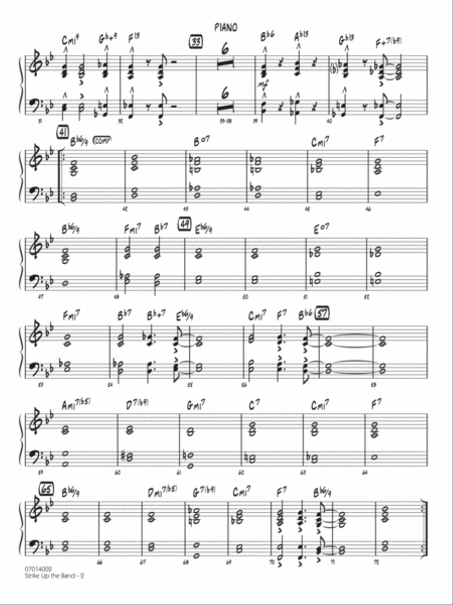 Strike Up the Band (arr. Mark Taylor) - Piano Jazz Ensemble scores gallery preview page 2
