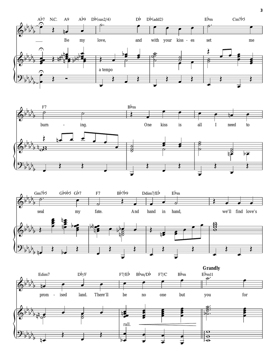Be My Love Piano, Vocal scores gallery preview page 3
