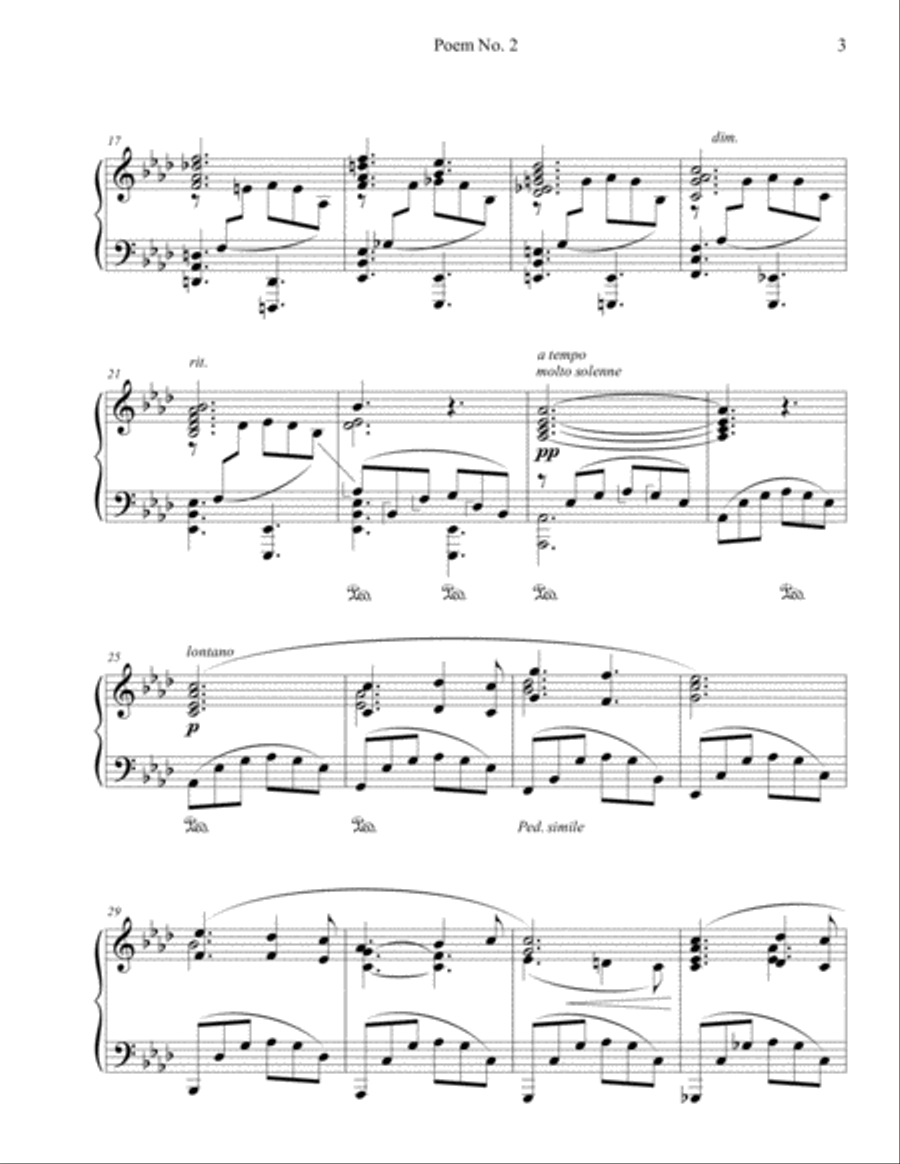 Poem No. 2 for Piano Piano Solo scores gallery preview page 3