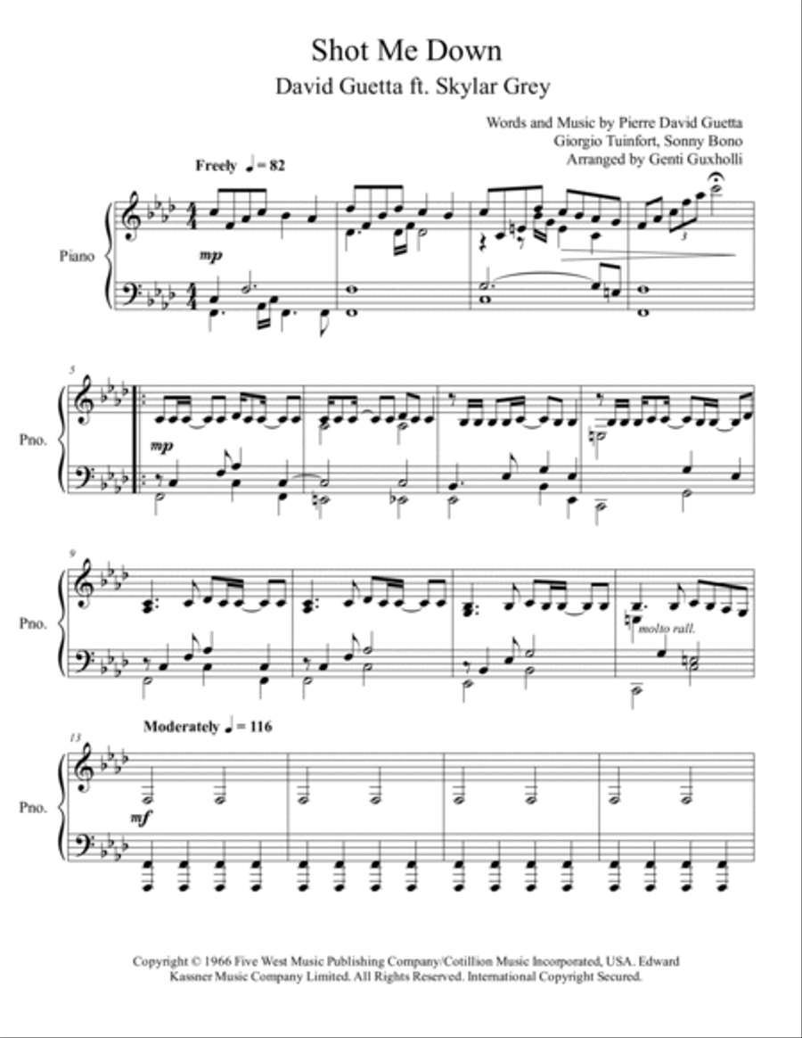 Bang Bang (my Baby Shot Me Down) Piano Solo scores gallery preview page 2
