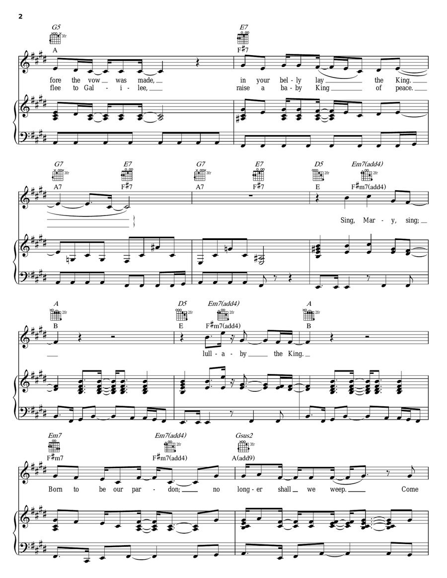 Sing Mary Sing Piano, Vocal, Guitar scores gallery preview page 2