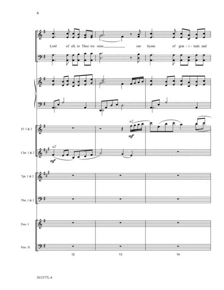 Song of Thanksgiving and Praise - Instrumental Score and Parts