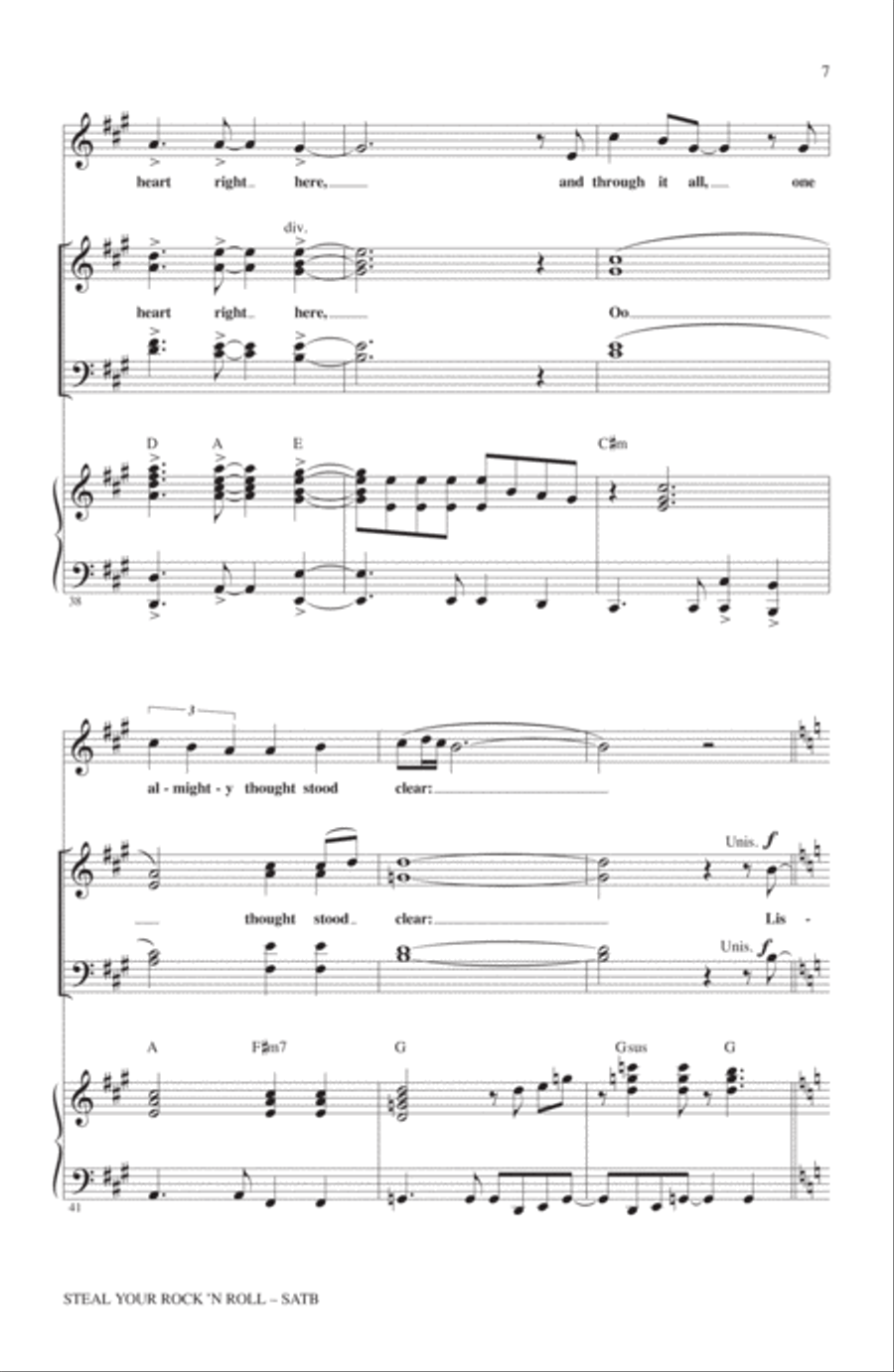Steal Your Rock 'N Roll 4-Part scores gallery preview page 6