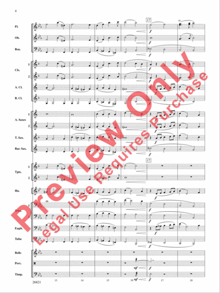 Aeolian Winds Concert Band scores gallery preview page 5