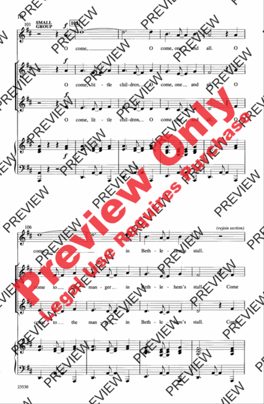 O Come, Little Children 2-Part scores gallery preview page 10