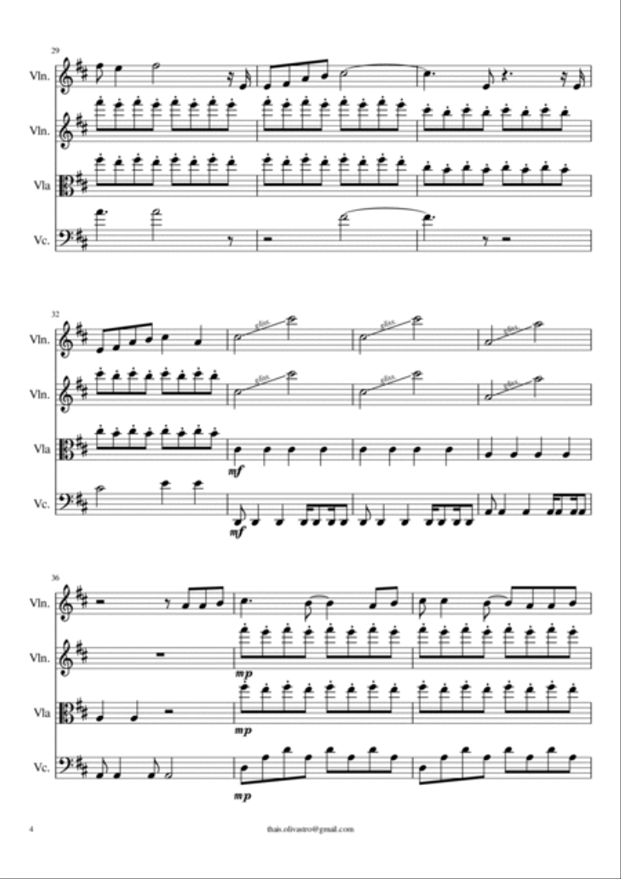 Deja Vu String Quartet scores gallery preview page 4