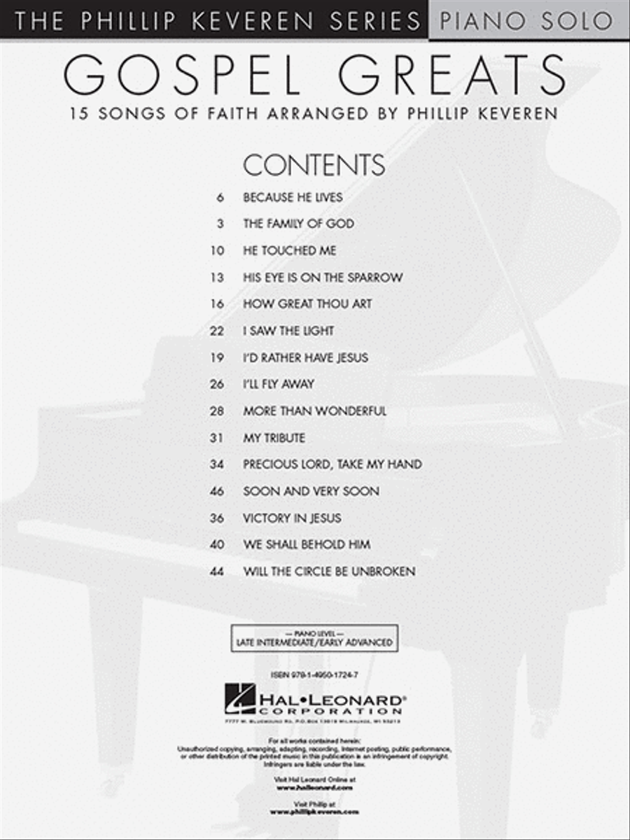 Gospel Greats Piano Solo scores gallery preview page 2