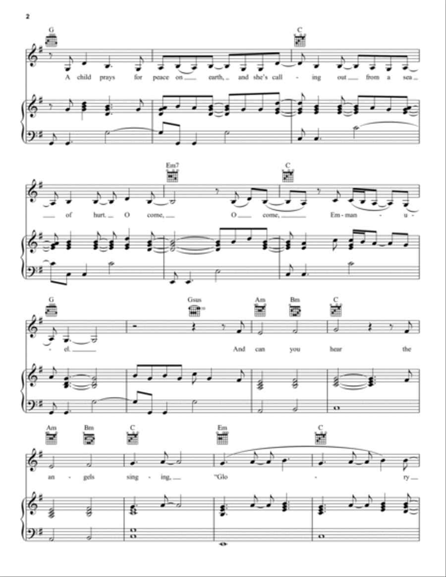 Light Of The World Piano, Vocal, Guitar scores gallery preview page 2